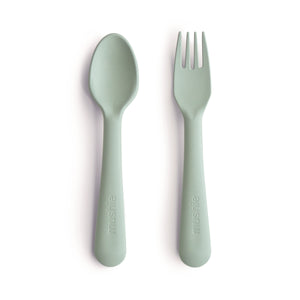 Dinnerware Fork and Spoon Set (Sage)