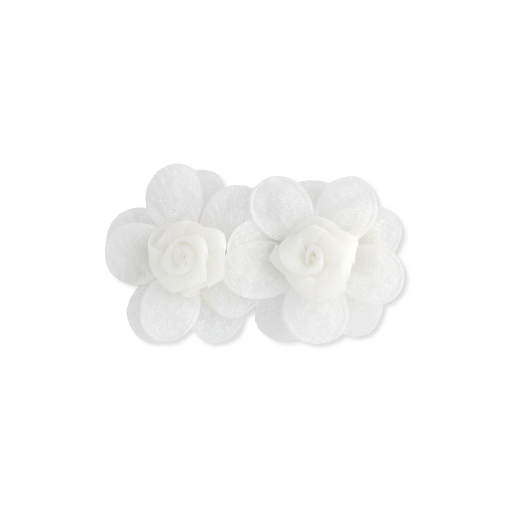 Clip // Chiffon Roses - White