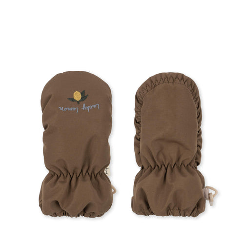 nohr snow baby mittens - walnut