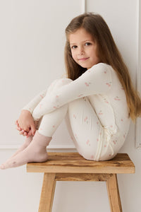 Bamboo Ari Long Sleeve Pyjama Set - Cherry Love Parchment