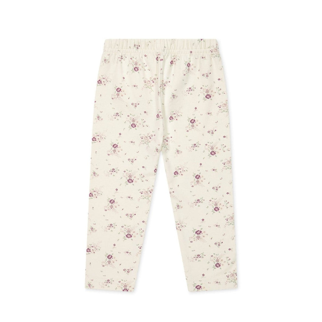 Organic Cotton Everyday Legging - Sweet William Floral Natural