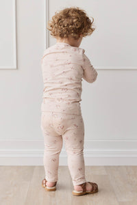 Organic Cotton Everyday Legging - Petite Fleur Soft Peony