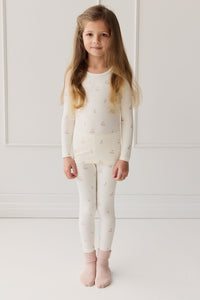 Bamboo Ari Long Sleeve Pyjama Set - Cherry Love Parchment