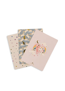 6 pack greeting cards fsc - unicorn/safari