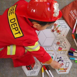 Fire Station Storytelling Colouring & Doodle Set