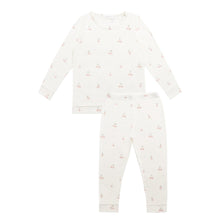 Load image into Gallery viewer, Bamboo Ari Long Sleeve Pyjama Set - Cherry Love Parchment