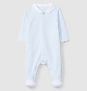 Babygrow round collar with embroidery