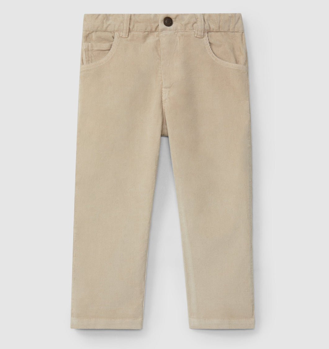 Micro-corduroy pants with four pockets - Sand