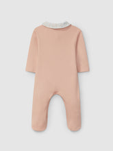 Load image into Gallery viewer, Ribbed jersey babygrow with printed round collar