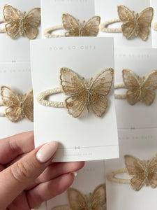 Clip | Gold Sequin Butterfly