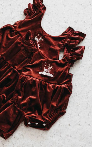 Red Velvet Prancer Dress/Playsuit Dress