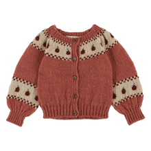 Load image into Gallery viewer, Apple pink jacquard cardigan