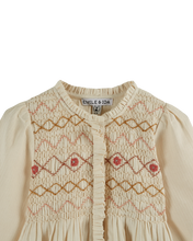 Load image into Gallery viewer, CREAM SMOCKED BLOUSE