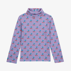 Cherry all over turtle neck T-shirt