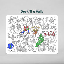 將圖片載入圖庫檢視器 Deck The Halls Classic Colouring &amp; Doodle Mat