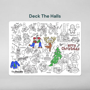 Deck The Halls Classic Colouring & Doodle Mat