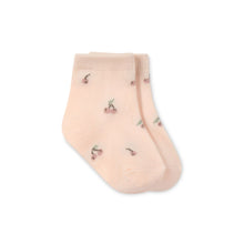 Load image into Gallery viewer, Jacquard Floral Sock - Cherry Love Blush