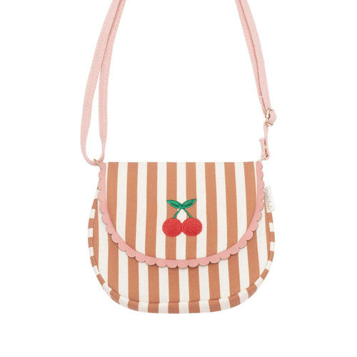 Stripy Cherry Scallop Bag