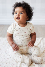 Load image into Gallery viewer, Organic Cotton Hudson Short Sleeve Bodysuit - Woodland Friends