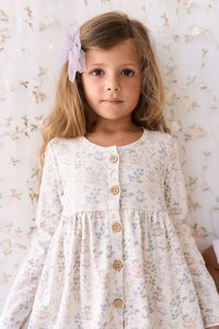 Organic Cotton Poppy Dress - Moons Garden Lavender