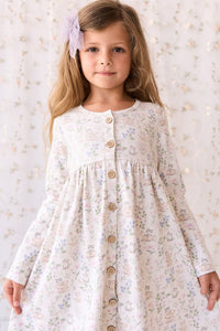 Organic Cotton Poppy Dress - Moons Garden Lavender