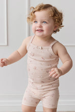 Load image into Gallery viewer, Organic Cotton Singlet - Petite Fleur Soft Peony