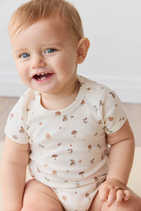 Organic Cotton Hudson Short Sleeve Bodysuit - Foraging Friends