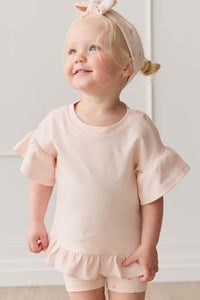 Pima Cotton Courtney Ruffle Top - Dainty Pink