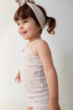 Load image into Gallery viewer, Organic Cotton Fine Rib Singlet - Petite Fleur Violet