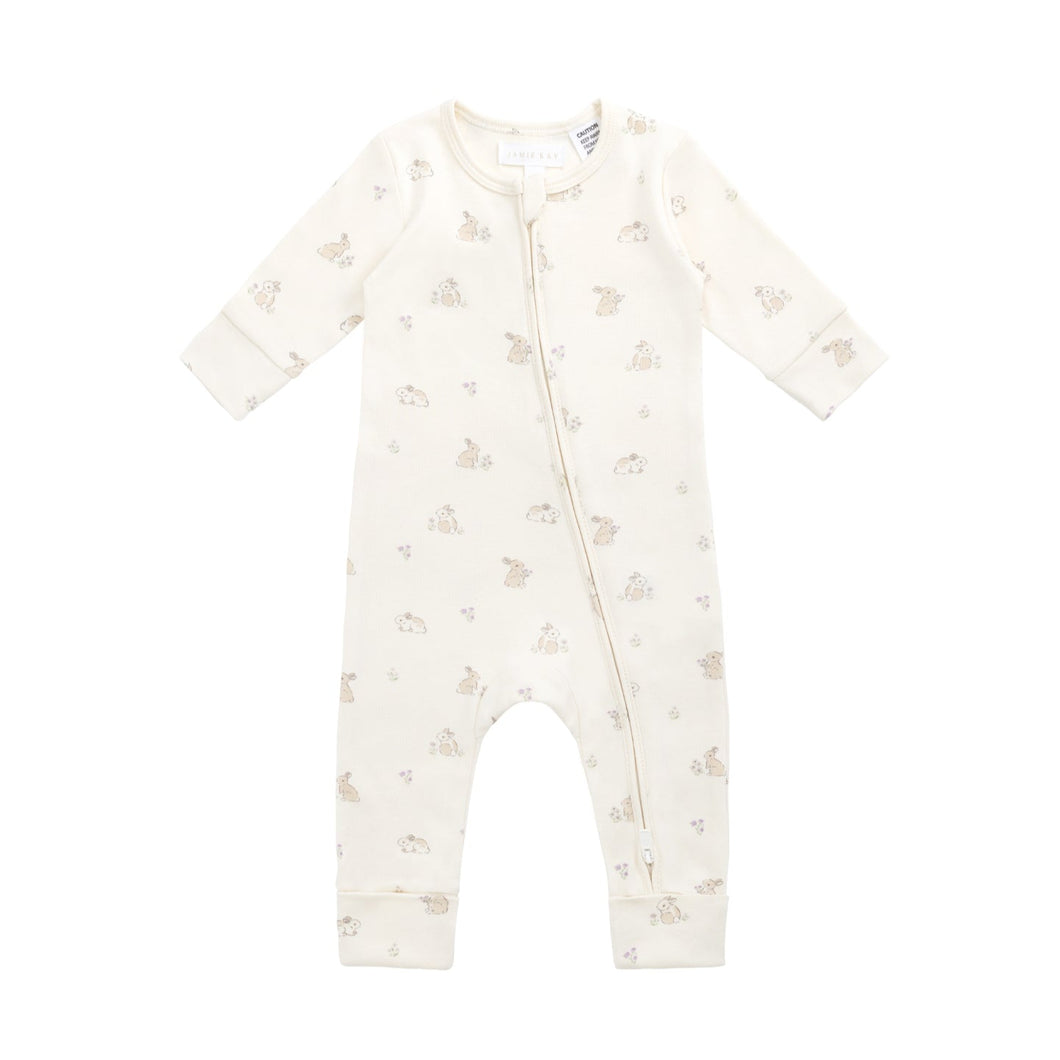 Organic Cotton Reese Zip Onepiece - Pennys Baby Friends