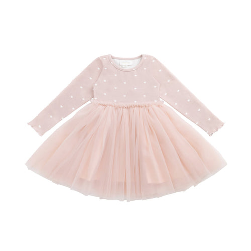 Anna Tulle Dress - Petite Heart Old Rose