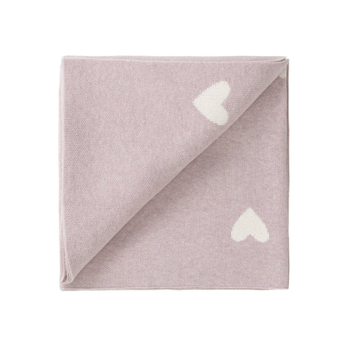 Juliette Blanket - Heart Jacquard Ballerina Marle