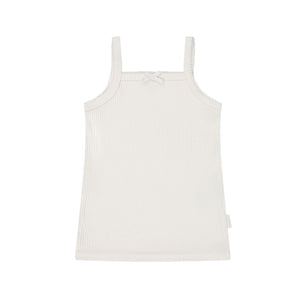 Organic Cotton Modal Singlet - Milk