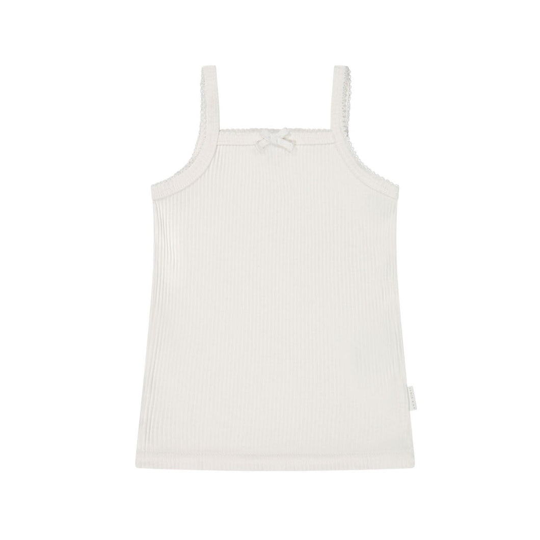 Organic Cotton Modal Singlet - Milk