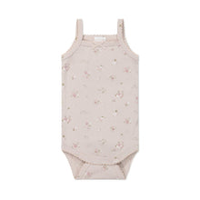 Load image into Gallery viewer, Organic Cotton Fine Rib Bridget Singlet Bodysuit - Petite Fleur Violet