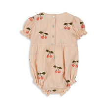 Load image into Gallery viewer, vida puff sleeve romper - ma grande cerise pink