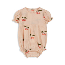 Load image into Gallery viewer, vida puff sleeve romper - ma grande cerise pink