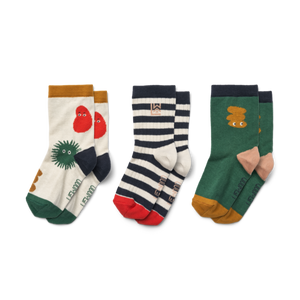 SILAS SOCKS 3 PACK - LIEWOOD GANG / SANDY MIX