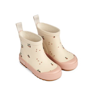 TEKLA SHORT PRINTED RAIN BOOT - PEACH / SEA SHELL