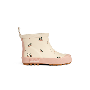 TEKLA SHORT PRINTED RAIN BOOT - PEACH / SEA SHELL