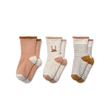 Load image into Gallery viewer, ELOY BABY SOCKS 3-PACK - BUNNY / SANDY MIX