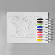 將圖片載入圖庫檢視器 World Countries Classic Colouring &amp; Doodle Mat