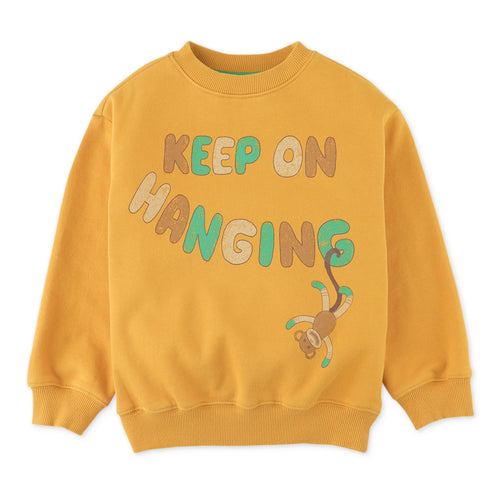 BOYS KEEP ON HANGING PRINT JERSEY FLEECE PULLOVER