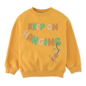 BOYS KEEP ON HANGING PRINT JERSEY FLEECE PULLOVER