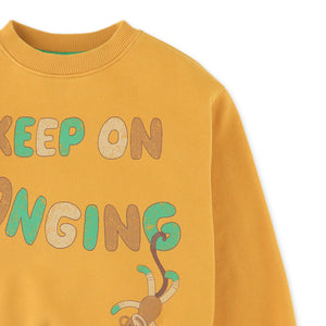 BOYS KEEP ON HANGING PRINT JERSEY FLEECE PULLOVER