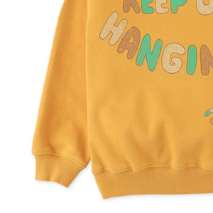 BOYS KEEP ON HANGING PRINT JERSEY FLEECE PULLOVER