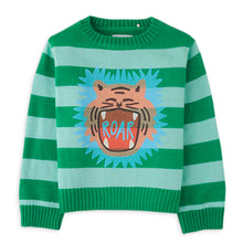 將圖片載入圖庫檢視器 BOYS TIGER ON STRIPES KNITTED PULLOVER