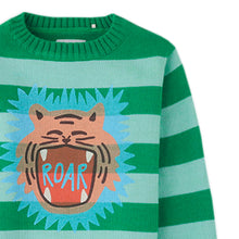 將圖片載入圖庫檢視器 BOYS TIGER ON STRIPES KNITTED PULLOVER