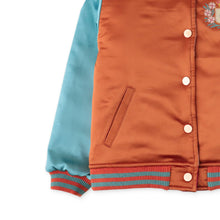 Load image into Gallery viewer, GIRLS WADDED REVERSIBLE BASEBALL JACKET WITH EMBRO