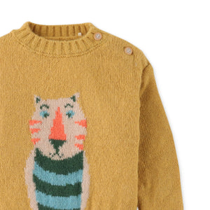 BABY BOYS TIGER INTARSIA PULLOVER SWEATER